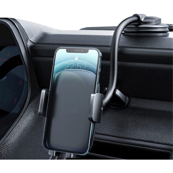 Car Phone Holder Long Arm Dashboard Windshield Car Phone Holder Anti-vibration Stabilizer Compatible with All Phones And