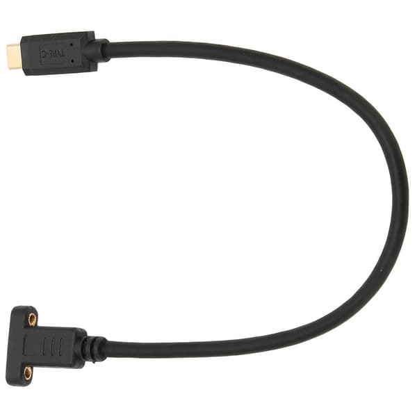 USB 3.1 Typ C Hane till Hona Förlängningskabel 0.3M 10Gbps Guldpläterad Datakabel Panelmontering Skruvhål