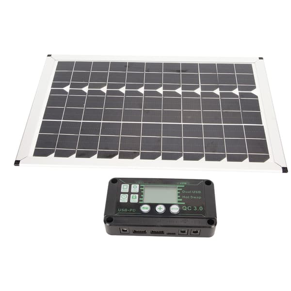 100W solpanelsæt med 220W inverter MPPT-controller dobbelt USB-udgang til bil