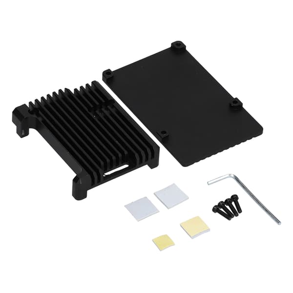Raspberry Pi 3 Model B Plus Sort Aluminiumlegering Anodiseret CNC Kabinet