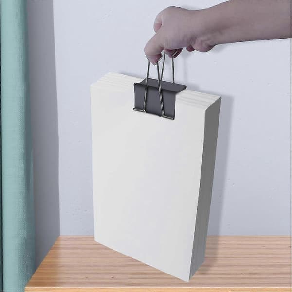 Jumbo bindersklips 3 tommer (6 stk), ekstra store bindersklips for kontorrekvisita