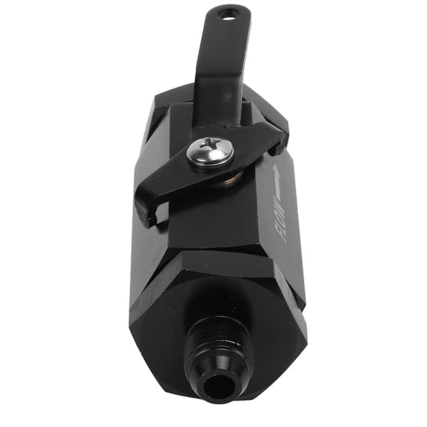 AN6 Aluminiumslegering Svart Rustsikker Universell Bil Drivstoff Stoppeventil Flow Control