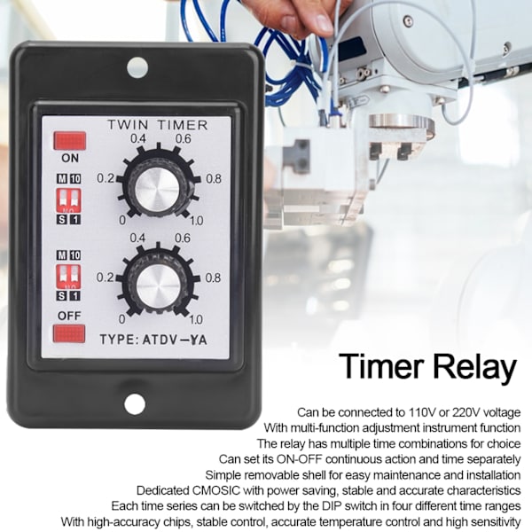 Knob Control Time Switch Relay On Off Timer Relay ATDVYA AC110v 220V 50/60Hz