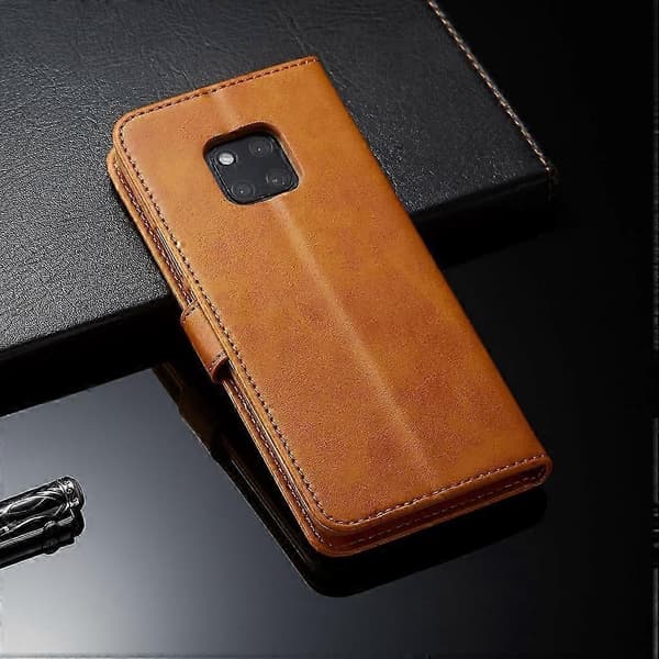 LC.IMEEKE Plånbok Läder Stativfodral för Mate 20 Pro Brown