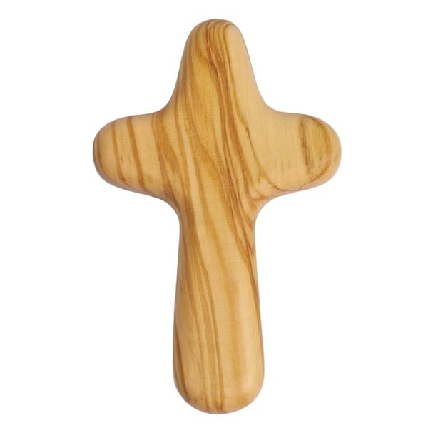 Durable Handmade 5 cm Smooth Comfort Olive Wood Cross