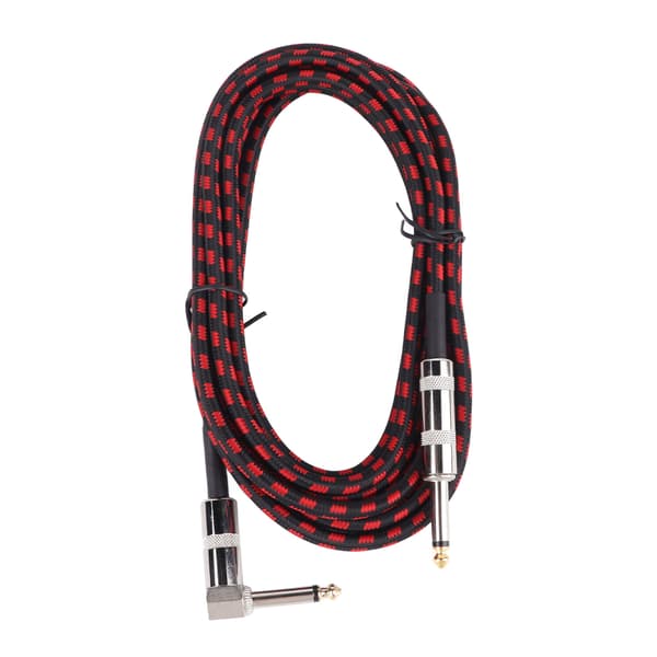 Guitar Instrumentkabel Støjfrit Retvinklet til Lige Audio Interconnect Kabel til Elektrisk Mandolin Bas 6M