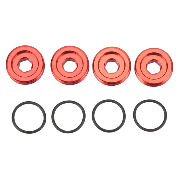 RC Front Hub Mutter Akselmutter med O-ring Aluminiumlegering for ARRMA 1/7 1/8 Skala RC Tilbehørsdeler Rød