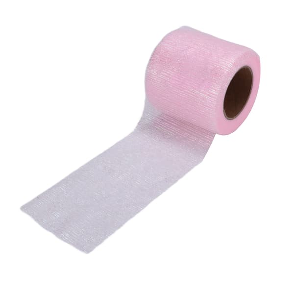 Tyllrull Symphony Line Mesh Rull Manuell DIY Hodeplagg Sløyfe Mesh Stoff Tilbehør Rosa