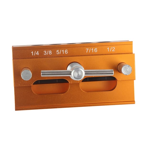 Självcentrerande pluggfixtur Aluminiumlegering Borrguide Bussningar Set Trä Punch Locator 64mm Bredd