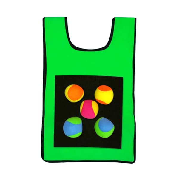 Dodgeball Sticky Vest - Ulkoheittoleikki 5 pallolla lapsille