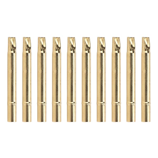 UB189-4S Guldpläterad Mässing Testprob Nålskydd 3,55mm Diameter 34mm Längd