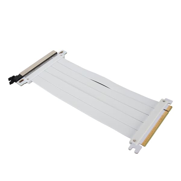 PCIE 4.0 X16 Riserkabel 180 Grader Flexibel Hög Skärmning För Grafikkort Vit 30cm 11.8in