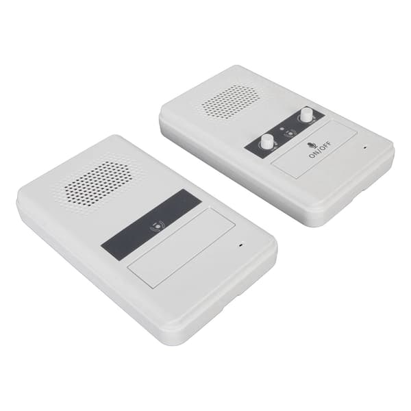 Dobbeltvejs skrankeintercom Premium højttaler Følsom mikrofon 3W elektrisk vinduesintercomsystem til bank US-stik 100-240V Hvid