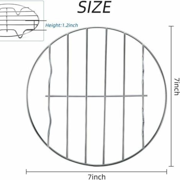 Dele Air Fryer Stativ Dampende Kølestativ 304 Rustfrit Stål Rund Stativ Multifunktions Køkkengrej Køkkengrej On
