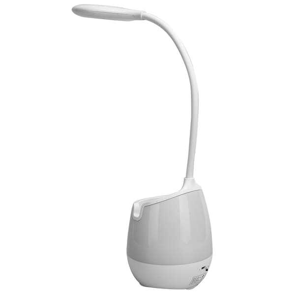 LED RGB Touch Bordlampe med Bluetooth Høyttaler Penneholder Nattlys for Studier