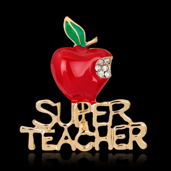 Apple Brosch Krage Pin Super Teacher Letters