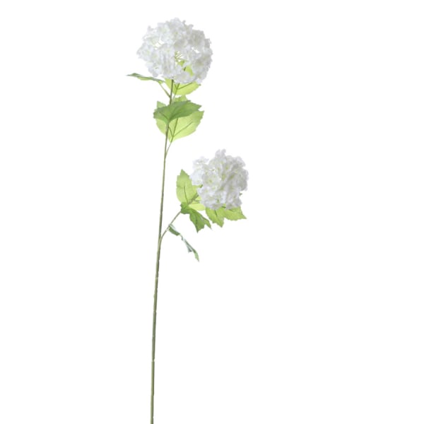 Konstgjord snöboll Viburnum grön hortensia 2 huvuden Naturlig naturtrogen Real Touch Konstgjord latex långstam hortensia för heminredning Utomhusbröllop D