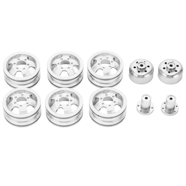 RC Bil Hjulnav Aluminiumlegering Hög Precision Slitstark för WPL C14 C24 C34 C44 B14 B24 B16 B36 Silver
