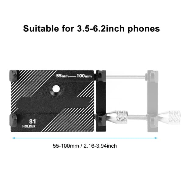 GUB Universal Mini Telefonholder Sort Aluminium Legering Cykelstyrholder