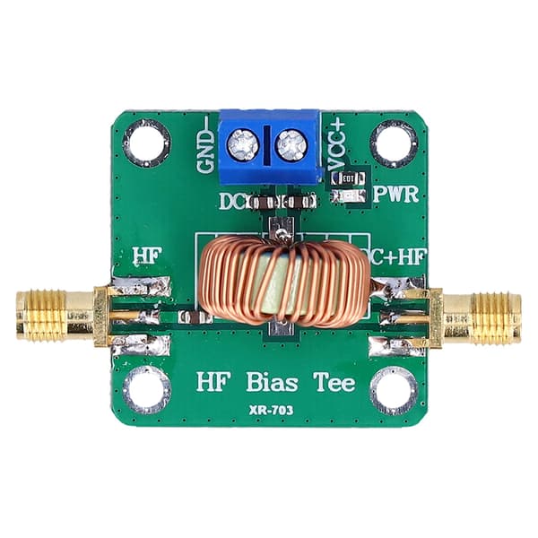 Bias Tee Modul RF Mikrobølge DC Blokkfilterkort 0.2 til 180MHz Elektronisk Komponent