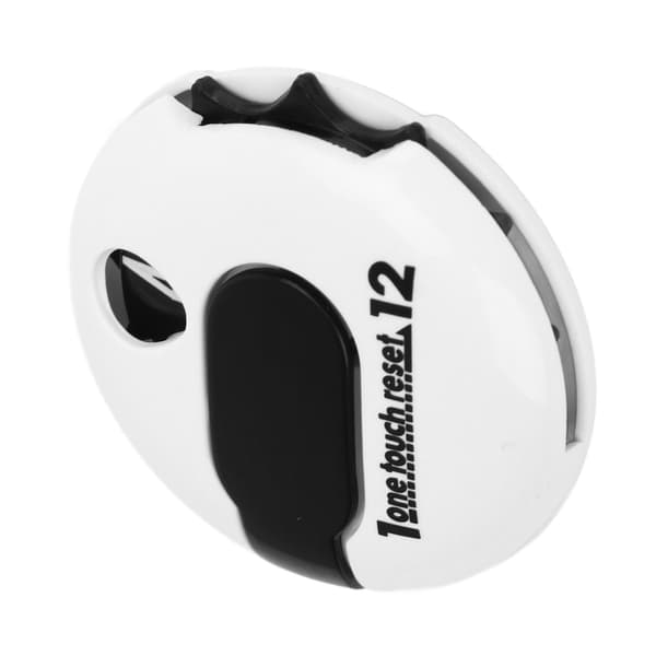Golf Score Counter Cap Clip Håndfri One Button Zeroing Hvid Sort