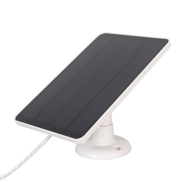 IP65 Vanntett Solcellepanel Kamera Lader 5V 4W Høy Effektivitet Micro USB C Hvit