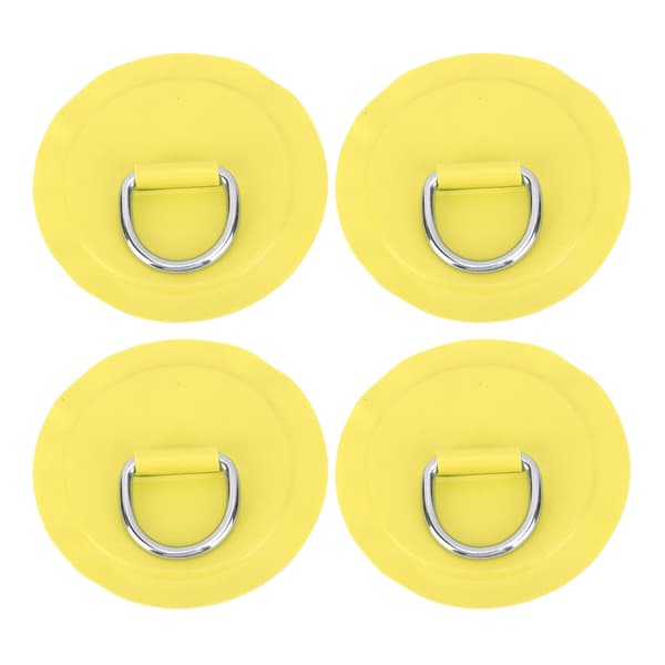 Lättviktig D-ring PVC-patch för uppblåsbar båt Surfbräda Stand Up Paddleboard 4-pack Gul