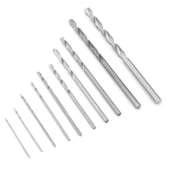 10 STK Holdbare High Speed Stål Lige Skaft 0,5-3 mm Spiralbor Boreværktøj