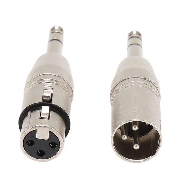 2 stk. 1/4 tommer TRS til XLR Adapter 6,5 mm Stereo 1/4 TRS Han til XLR 3-polet Hun og Han Stereo Balanced Lydforbindelse