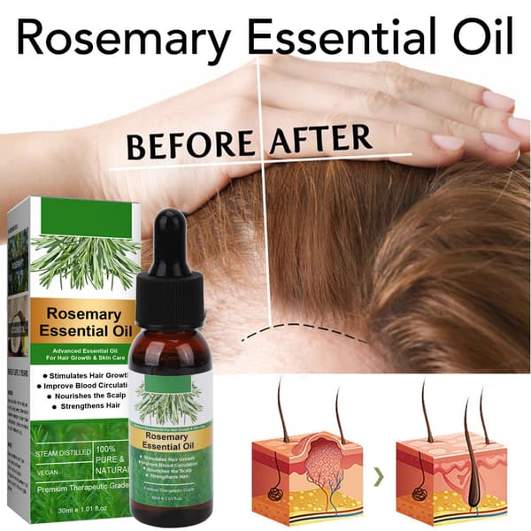 Rosmarin Hårväxtolja - Närande och Stärkande Behandling (30ml)