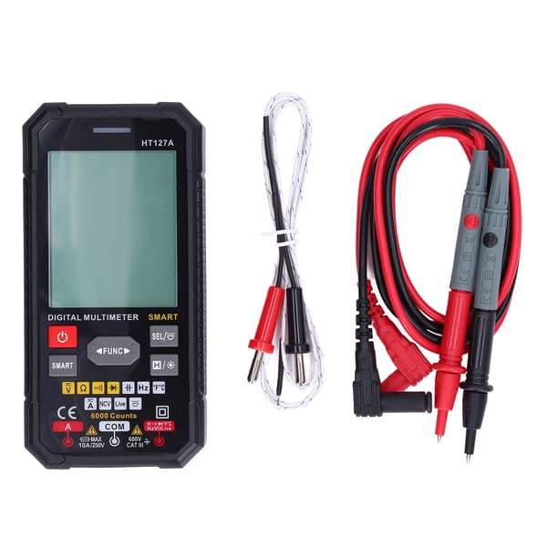 Digitalt multimeter Smart Mini Farge LCD 3 Resultat Display Lommevoltmeter Spenningstester HT127A
