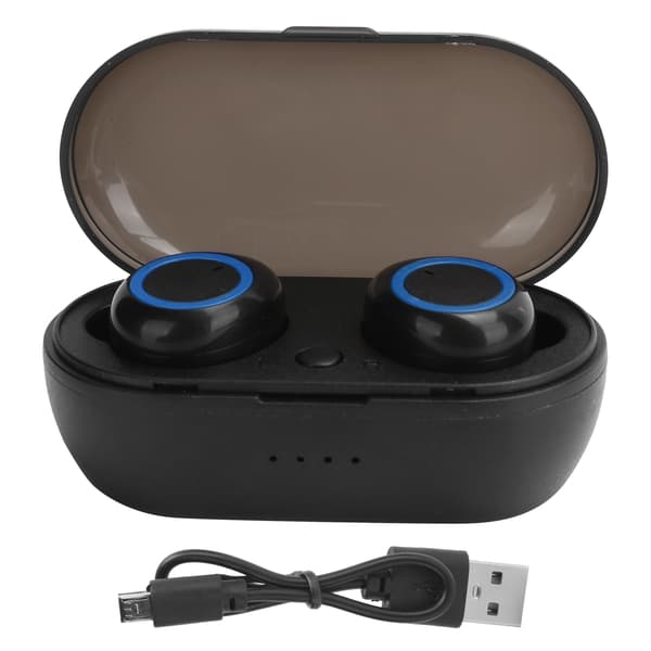 Y50 Trådløse Bluetooth 5.0 Ørepropper Stereo Hovedtelefoner Dybblå