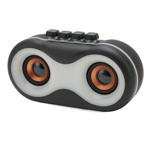 Bærbar Bluetooth Højttaler Mini RGB Lys Dobbelt Trådløs Subwoofer Udendørs Sort