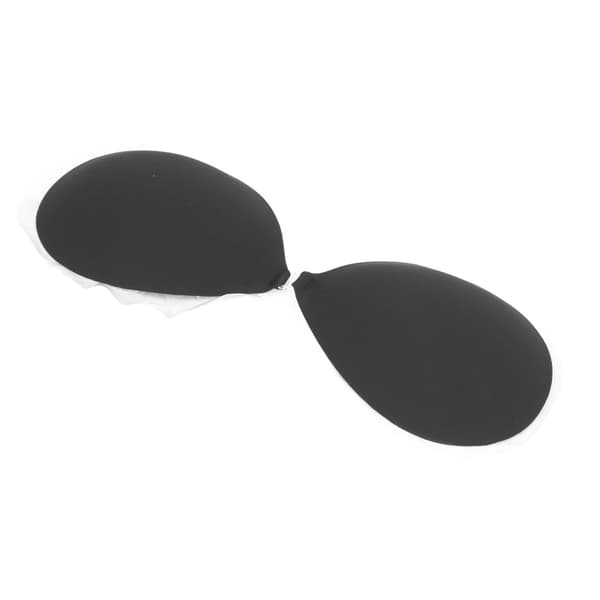 Stroppeløs Push Up Selvklebende BH 3D Sideløft Silikon Sticky Snap Feste Svart