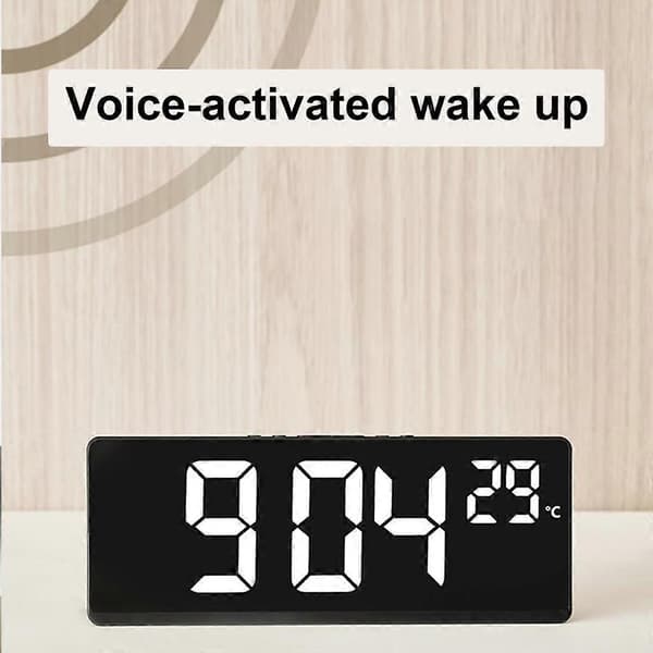 Moderne Multifunksjonell Digital Klokke med Alarm og Kalender for Soverom og Studierom White Light