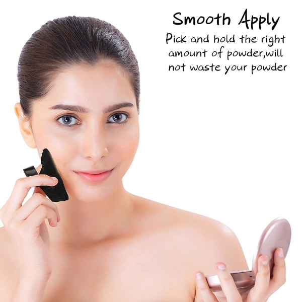 10 stycken Pure Powder Puff Face Trianglesoft Makeup Powder Puff För Lös Powdermineral Powder Body Powder Makeup Tool
