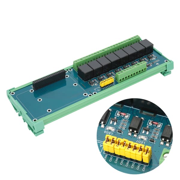 Raspberry Pi 4B 3B 8-kanals 5V Relémodul PLC Kontroller Utvidelseskort