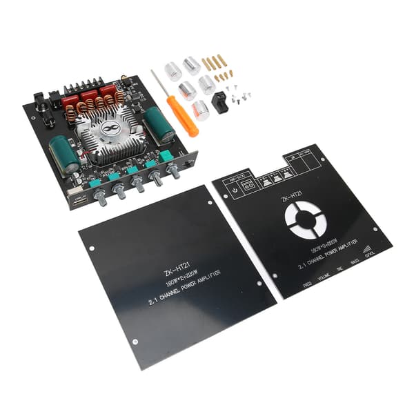 BT Effektförstärkarkort Stereo 2.1 Kanal med Kylfläkt USB DC 15-36V