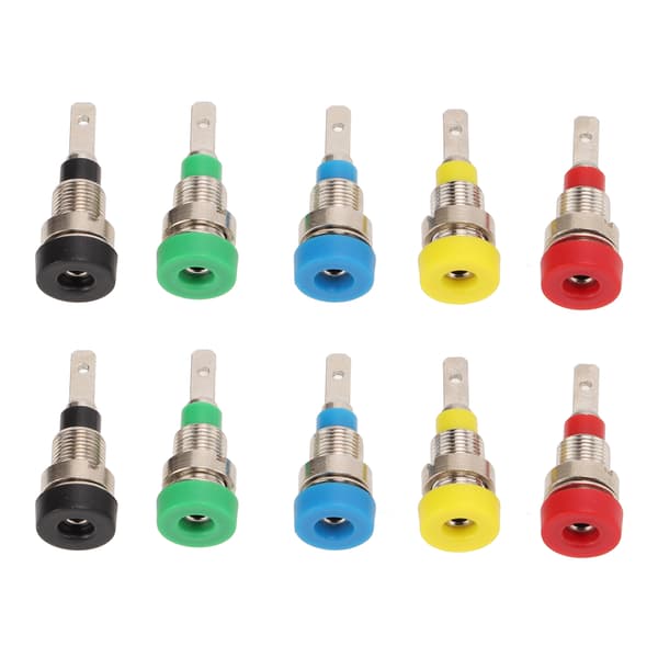Bananakontakt 2mm Messing Panelmontering Bindepost 5 Farger Sikker for Elektronikk RVs Skip