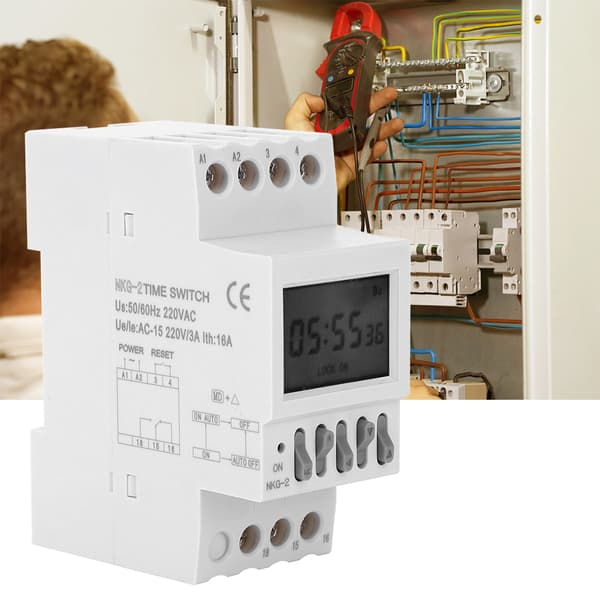 Tidskontrollbrytare Guide Rail Typ Skola Fabrik Ringklocka Brytare Relä AC220V 3A