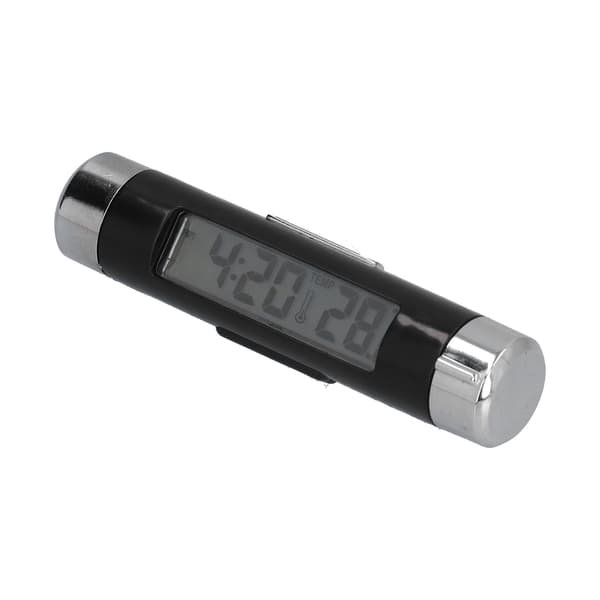 K01 Biltermometer Batteridrevet Multifunktionelt Lysende LCD Bilinstrumentbræt Ur