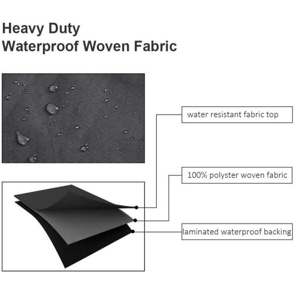 Extra Large Waterproof Patio Cushion Storage Bag with Zipper for Outdoor Protective Cushion, Furniture Storage Bag with