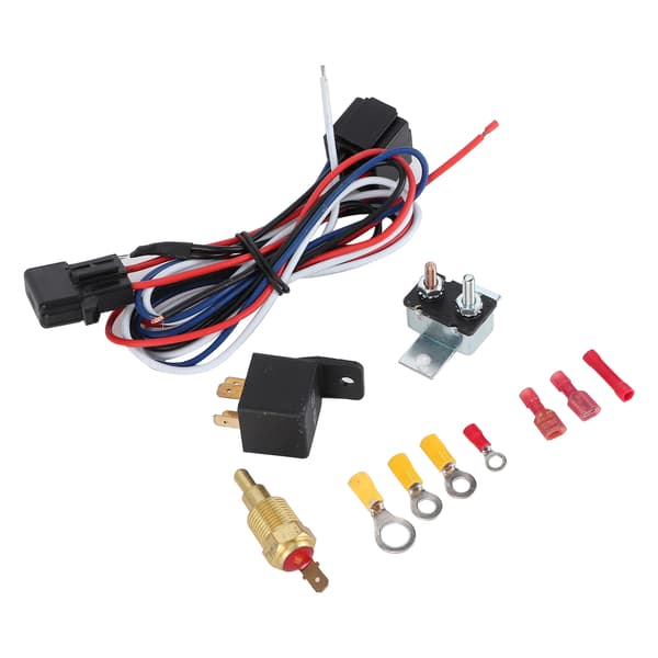 Radiator Kylfläkt Relä Kit Termostat Temperatur Switch Bilmonteringstillbehör