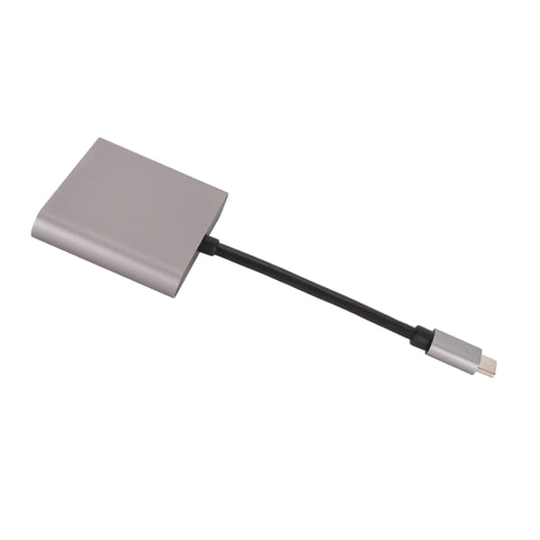USB C til Dobbelt HDMI 4K 30Hz Adapter 2 i 1 Dockingstation Plug Play til Laptop Telefon