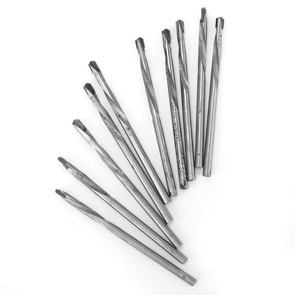 10 stk. 6,8 mm karbid lige skaft spiralbor til træ, plast og metal