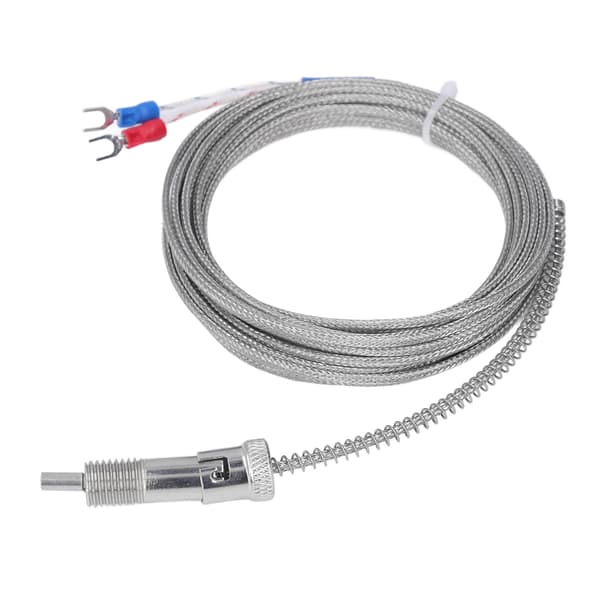 K Typ Termoelement Kompressionsfjäder Temperatursensor Sond 0-400C M12 5m