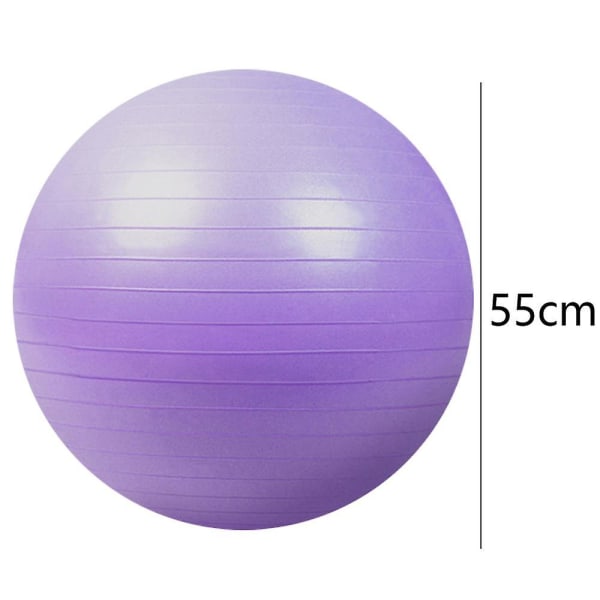 Yoga Fitness Bold, Balance Ball Stol Til Yoga Pilates Fitness Balance Træning Lilac Purple 55Cm