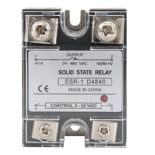 SSR 40A Solid State Relé Modul DC Kontroll AC 3-32VDC
