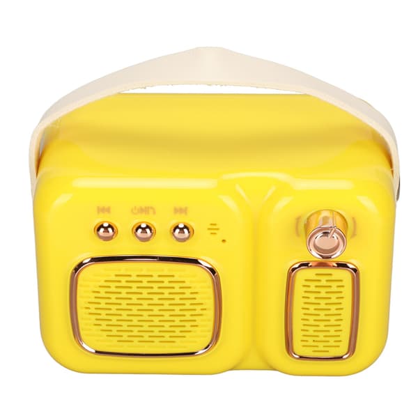 Bluetooth 4.1 EDR HiFi Stereo Djup Bas Mini Trådlös Högtalare Multifunktion för Hem Utomhus Fest Gul