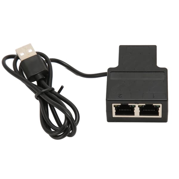 100 Mbps Ethernet-jakaja RJ45 1–2 Nopea sovitin USB-virtajohdolla